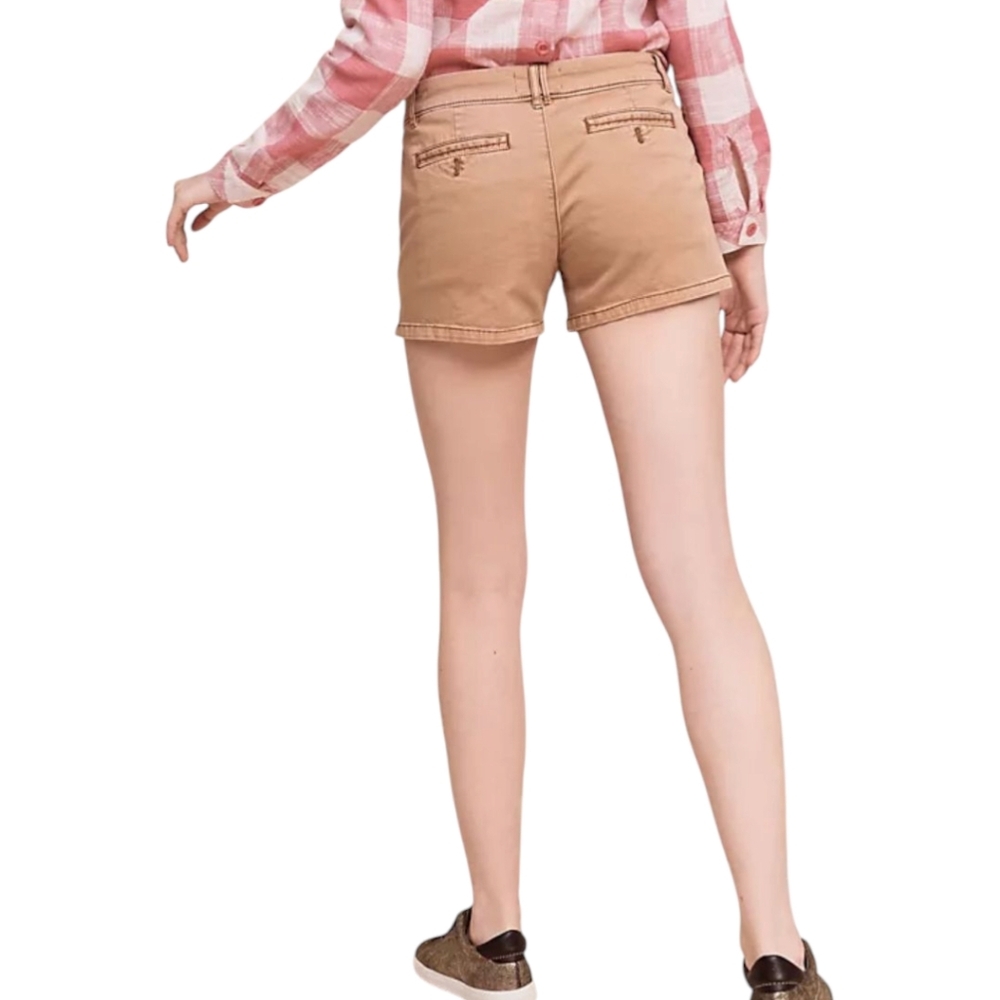 Anthropologie Chino Shortie Shorts Orange 26